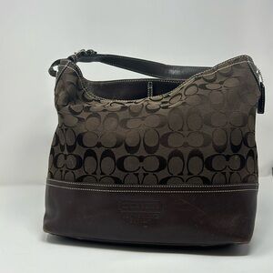 Coach y2k Monogram shoulder hobo bag